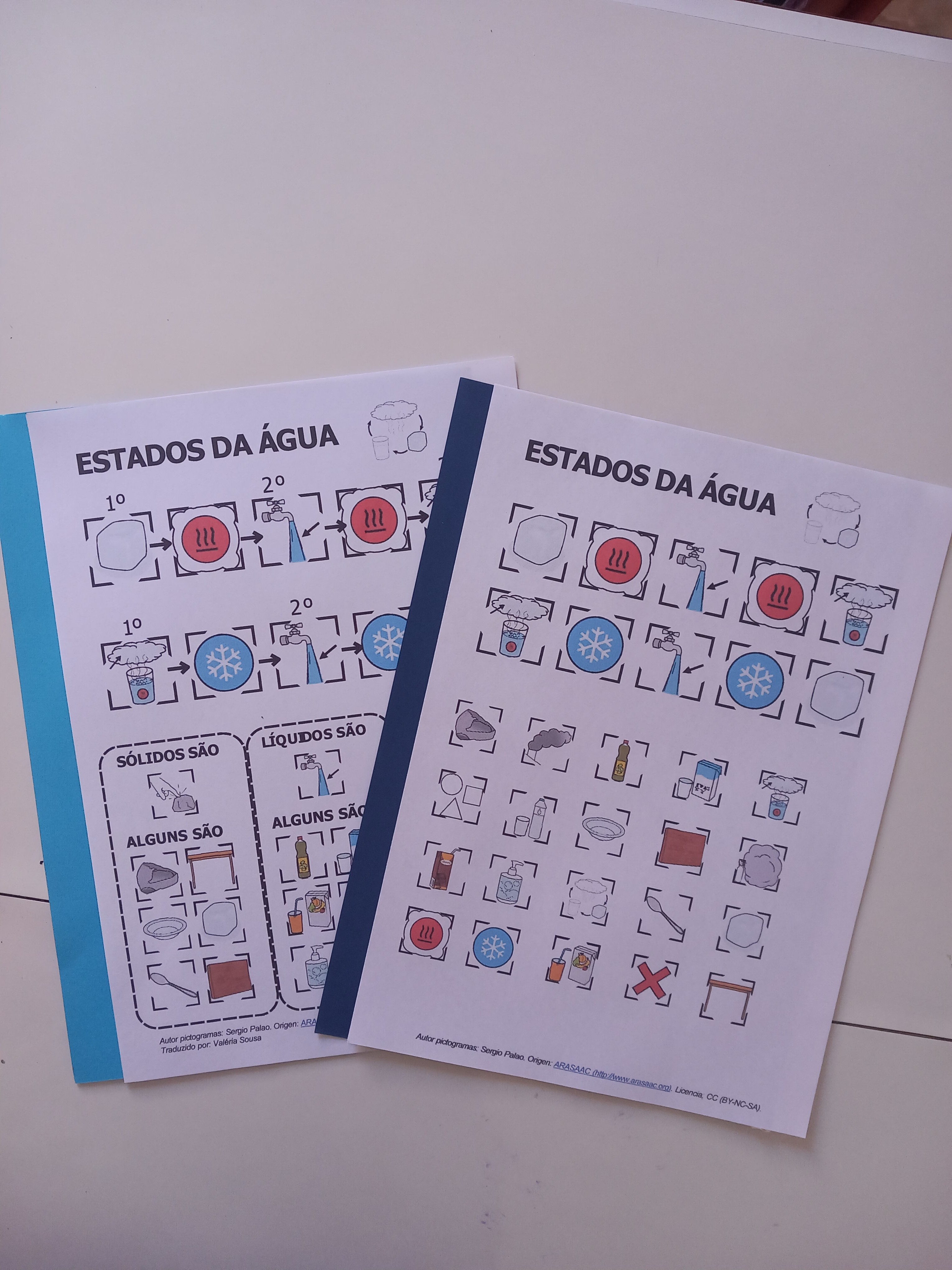 Material TEACCH - Estados da água